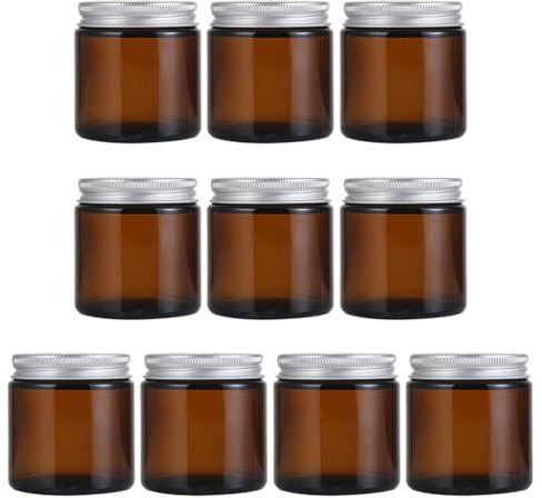 VILLCASE 10Stücke Teiliges Duftkerzenbehälter aus Glas mit Deckel Aromatherapie-flasche für Diy Kerzen Geeignet für Zuhause Schlafzimmer und Toilette