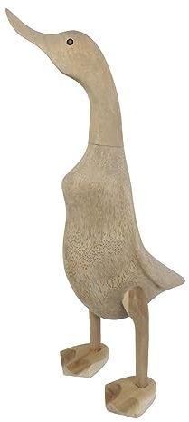 trendforge® - Handgefertigt zum Bemalen - Deko-Enten aus Teakholz - Vielfältige Modelle - Natürliche und hochwertige Holzfiguren für den Innen- und Außenbereich - einzigartiges Geschenk