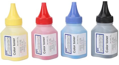 Polvere di Ricarica Toner da 4 Pezzi con Chip da 4 Pezzi, per Stampante a Getto D'inchiostro e Macchina Fotografica, per Accessori per Parti di Stampante CF400A CRG045