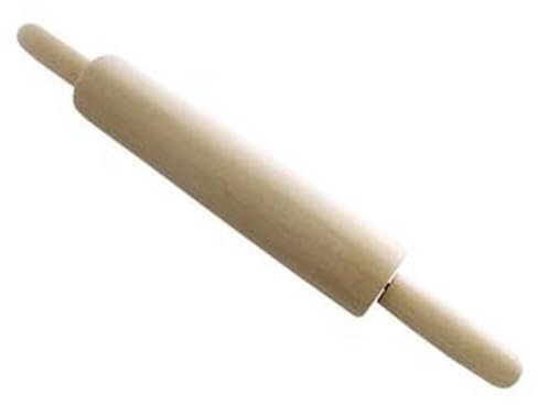 1PEZZO MATTARELLO IN LEGNO CON MANICO GIREVOLE -cm.60 diametro cm.5 corpo cm.40,5