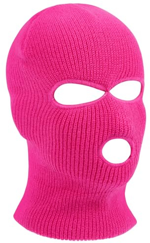 HAGOT Pasamontañas, 3-Agujeros Pasamontañas, Balaclava, Punto de Invierno Cubierta Facial cálida, Gorro de Esquí para Ciclismo Deportes al Aire Libre