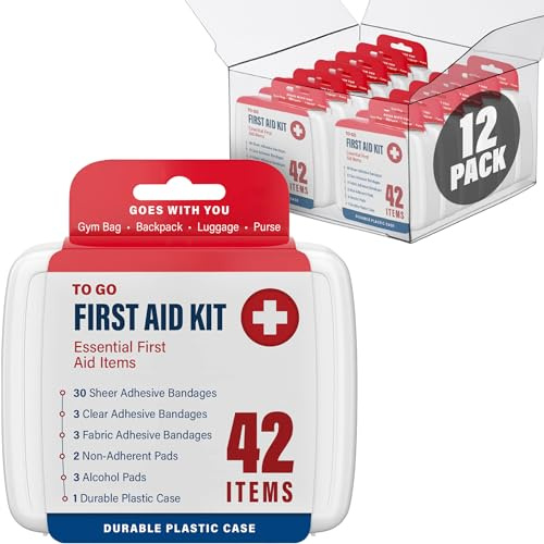 DecorRack Assorted Plasters for First Aid Box, 12 Pack of 500 Items, Elastoplast Fabric Plaster, Travel Bag Medicine, Flexible Wound Care, Suitable for Backpack, Car, Work, Home (500 Pieces)
