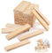 40 Stück Holzklötzchen-Set, 11.2 x 2.2 x 0.8 cm Holzbausteine Bastelklötzchen Holz, Naturfarbene Bastelholz Leisten Klötzchen, Holzleisten zum Basteln für Dekoration, DIY Projekte, Heimwerken