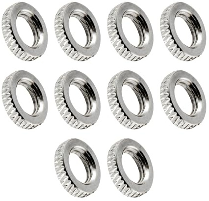 10Pcs Presta Valve Core Lock Ring Nut Presta Valve Cylinder Lock Ring Nuts Accessories for Car Valve Bicycle Valve Insert Air Pump Compressor