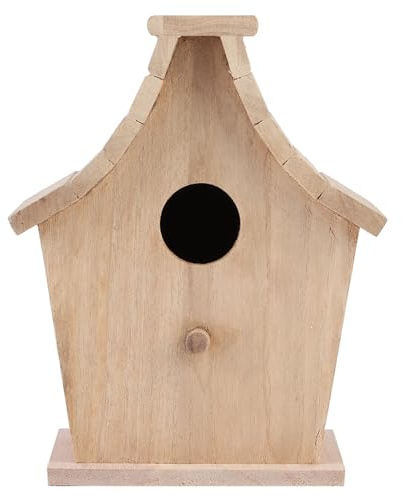 LICAEVEY Casa para Pájaros de Madera, Caja Nido Colgante para Pájaros Pequeños S Budgie, con Percha para Descansar, Puerta de Apertura Lateral de Metal, para Aviario Interior y Exterior