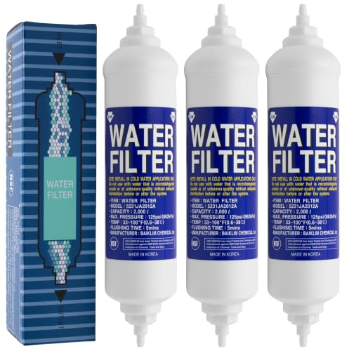 Water Filter 5231JA2012A | 3X vattenfilter för kylare - Kompatibel med LG, Hotpoint Modeller 5231JA2012B, BL9808, BL-9808