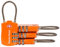 4-Pack TSA Approved Travel Combination Cable Luggage Locks for Suitcases & Backpacks | TSA Locks | Luggage Locks | Orange