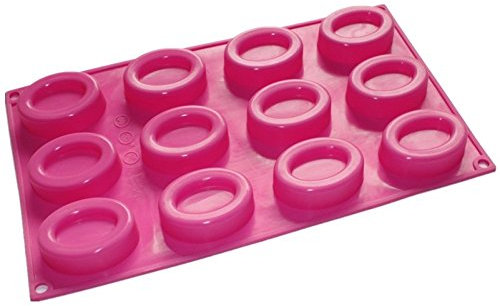 Vancgoods 12 Cavity Oval Savarin Soap Mold Mould Muffin Cupcake Pan Silicone Jelly Polymer Clay Craft Art DIY Mold