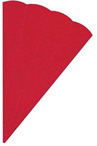 folia 92020 School Cone Blanks Made of 3D Corrugated Cardboard, Red, 5 Bags, Height 68 cm, Diameter 20 cm, for Creating an Individual Home-Made Sugar Bag