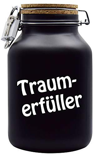 Spardose Traumerfüller Geld Geschenk Idee Schwarz XXL