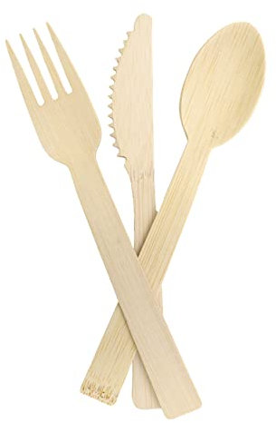PME - Cubiertos de Bambú - Juego de 10, Paquete de 30
