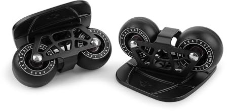 FreeSkates Tragbare Rollschuhe mit Aluminium-Legierung, rutschfest, geteiltes Skateboard mit PU-Rädern, High-End-Kugellager (schwarz)