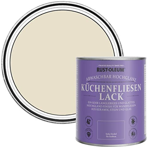 Rust-Oleum Beige Water-Resistant Kitchen Tile Paint in Gloss Finish - Longsands 750ml