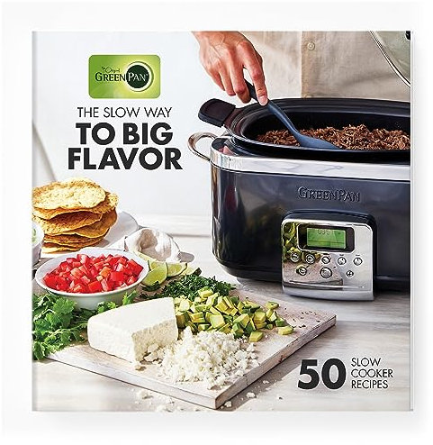 GreenPan Elite - Libro di cucina elettrico a cottura lenta, 50 ricette, 1 pezzo, bianco