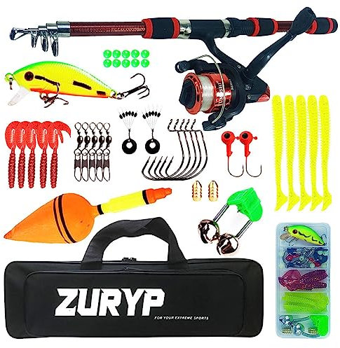 Angelset Set Für Kinder,kinderangel Starter Set Teleskop Angelrute Und Rolle, Angeln Kombi Mit Angelrolle Und Köder Set, Angelausrüstung Set, Angel Zubehör Für Kinder Von 3-10 Jahren