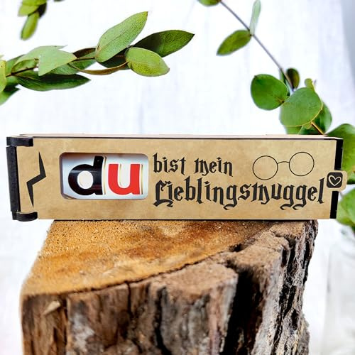Du Bist Mein Lieblingsmuggel - Schokoriegel Geschenkbox inkl. Duplo - Geschenk Für Fantasy Fans, Zauberhafte Geschenke Für Sie & Ihn, Lieblings Muggel, Magisches Geschenk, Magie, Lieblingsmensch