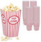 Relaxdays Lot de sachets à popcorns Popcorntüten, 100er Set, gestreift, Retro-Optik, Kino, Filmabend Zubehör, Pappe, Popcornbehälter, rot/weiß, Karton