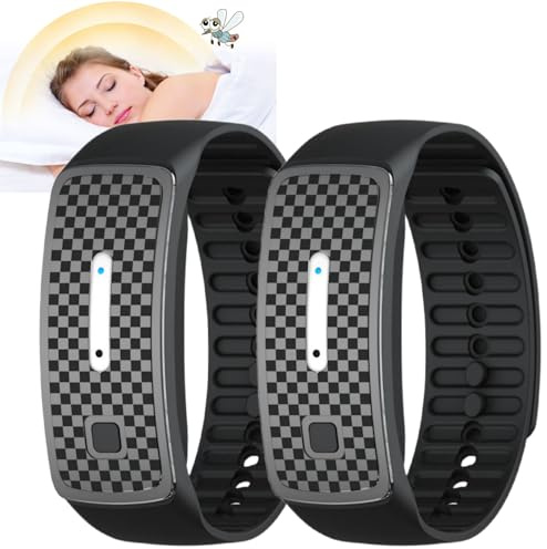 Mosquito Pro Repellent Bracelet,Anti-Insect Waterproof Bug Repellent Band for Adults (Black)