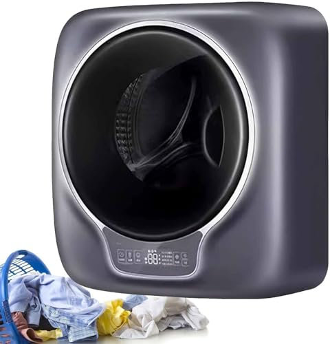 YANDDEA Wall Mounted Mini Laundry Machine and Drying, 3kg Full-Automatic Tumble Laundry Dryer, Compact Tumble Washing Machine and Spin Dryer for Apartment, Home, Dorm