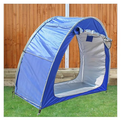 Fxiaobin 2 PCS Box Biciclette può Essere Giuntato Garage Moto per Esterno Proteggi da Vento,Pioggia,Neve,Polvere Garage Moto Tettoia per Esterno,Blue