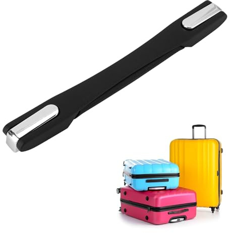 Resväskhandtag ersättning svart set, ersättningsväskhandtag av plast och metall, reparationsbagage resväska reservdelar handtag, hållbart bagagehandtag retro för bagageväska verktygsväska resväska