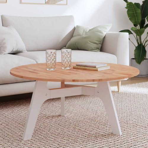 HETFTJN Massive Buche Tischplatte Rund 90 cm Durchmesser 1,5 cm Stärke Lackiertes Holz Couchtischplatte Modernes Design Massivholzplatte für Wohn ESS Küche Büro Balkon