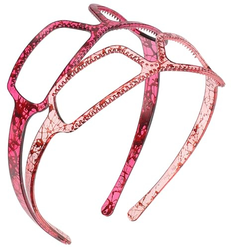 Homoyoyo Bandeaux pour Femmes Confortables et Polyvalents 2 Pièces en Pc Design Lunettes Artistiques pour Assister Fêtes ou Prendre des Photos