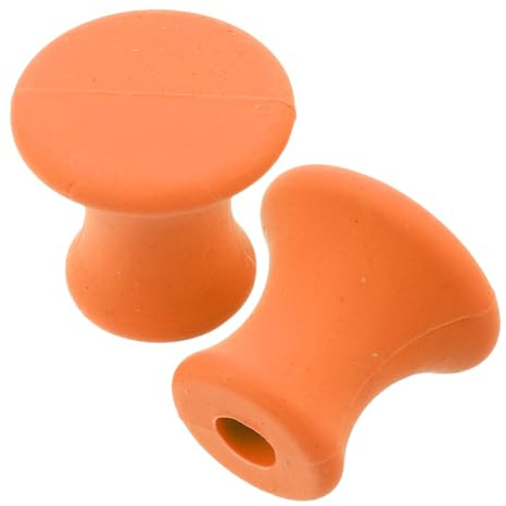 Artibetter Support Stable en Caoutchouc pour Fourchettes de Diapason 2pcs, Base Antidérapante Orange pour Yoga et Séances de Thérapie Vibratoire