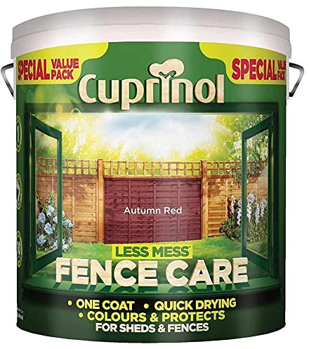 Cuprinol 5L Plus 20 Percent Timber Care Autumn Red