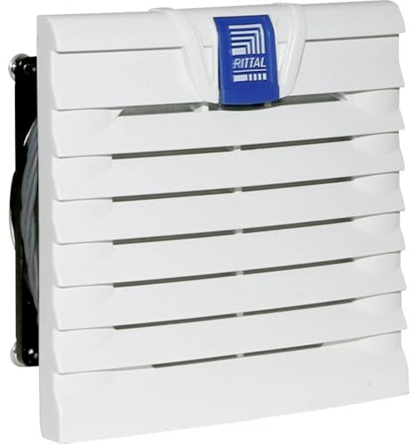 Rittal 3237.110, Filter Fan, 14.7 cfm, 115V, 50/60Hz, 4.59 Height x 4.59 Width