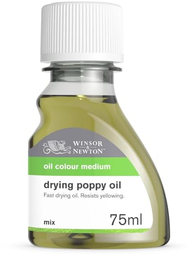 Winsor & Newton 3021743 torkning vallmoolja, ökar glansen och transparensen av oljefärger, 75 ml flaska
