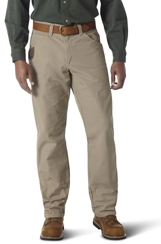 Wrangler Riggs Workwear mens Technician Work Utility Pants, Dark Khaki, 36W x 32L US