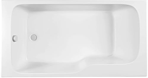 Jacob Delafon - Pack Baignoire Bain-Douche MALICE + Vidage - Pieds Réglables Quick Clip - Surface Antibactérienne - Fabrication Française - 170 x 90 cm version Gauche - Acrylique, Blanc - E6D145R-00