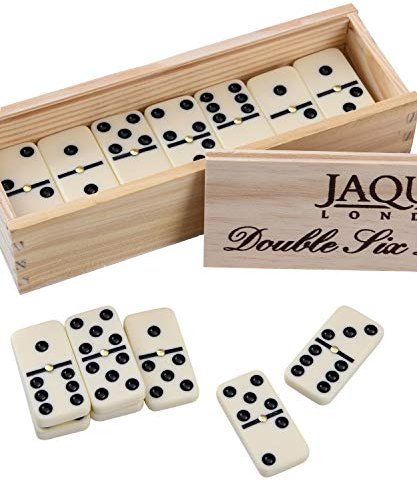 Jaques of London Dominoes Set | Complete D6 Dominoes Game for Adults & Children | Luxury Dominos Set | Traditional Games | Since 1795