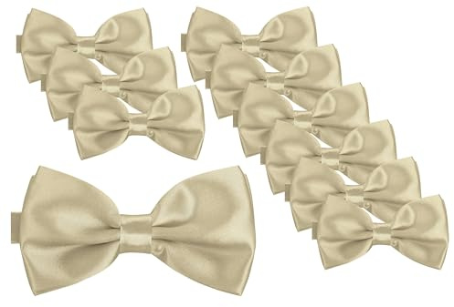 BomGuard Herrfluga, set om 10 stycken, rosett för män kostym dam rosett, Beige, En Storlek
