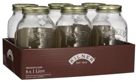 Kilner® Tray of 6 1 Litre Preserve Jars