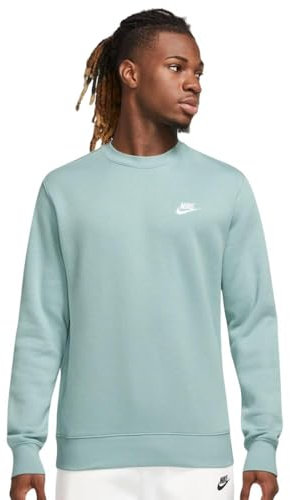 Nike BV2662-309 M NSW Club CRW BB Sweatshirt Herren Mineral/White Größe XL