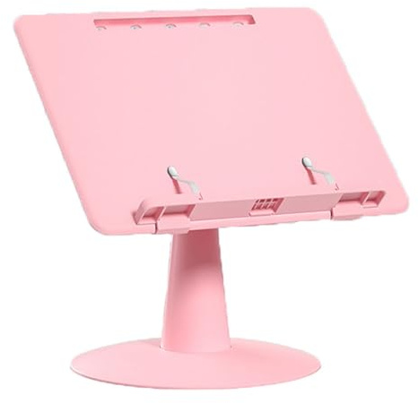 BSTMOME Adjustable Portable Foldable Laptop Stand Laptop Table Laptop Holder Desk Reading Rack Bed Reading Artifact for 11-17.3 Inch Laptops Almost Books (Pink)