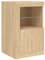 vidaXL Beistellschrank, Sideboard mit viel Stauraum, Kommode Schrank mit LED-Leuchten, Anrichte Wohnzimmerschrank Standschrank, Sonoma Eiche Holzwerkstoff