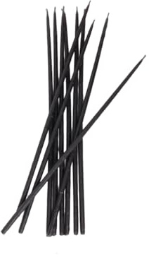 Glowing Bee Candele sottili fatte a mano in pura cera d'api naturale, 30 cm (confezione da 10) (nero)