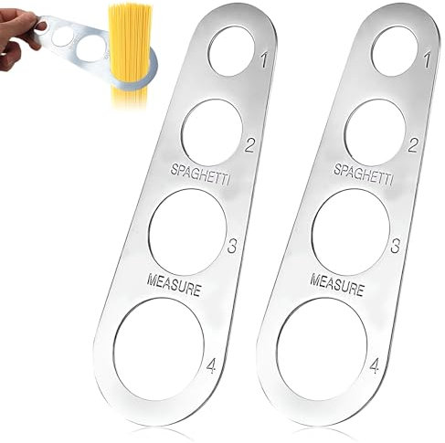2Pcs Spaghetti Measurer Tool, 4-Holes Stainless Steel Spaghetti Measurer, Noodle Measure Tool Pasta Spaghetti Kitchen Utensil Tools Measure Kitchen Tool
