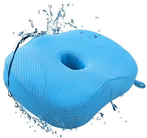 Idle Hippo Asiento elevador de bañera de hidromasaje, almohada pesada para bañera de hidromasaje con potentes ventosas antideslizantes, malla de aire 4D ergonómica, cojín elevador, almohada de spa de