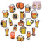Schuhanstecker 19 Stück,DIY Anstecker für Kinder Clogs,Schuh Charms mit Bier Cartoon PVC Schuh Dekoration Lustige Schuh Anstecker für Kinder Jungen Erwachsene