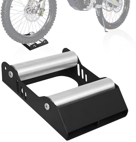 IUVWISN Soporte de limpieza de ruedas para motocicletas, rodillo giratorio universal para cadena, para lubricar y inspeccionar neumáticos, para motos de tierra y motocicletas de menos de 220 kg y