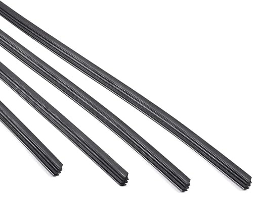 4 Pcs Universal Windshield Wiper Blades Refills,28-Inch Flexible Frameless Replacement Windshield Wiper Blade Refills,Universal Adjustable Size Replacement Blades,for Most Cars,Trucks,Buses