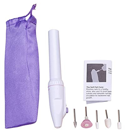 TOVINANNA Pulidor de Uñas Eléctrico Portátil Usb, Lima de Uñas Eléctrica Mini Recargable, Herramienta para Manicura y Pedicura Compacta, Batería Integrada para Uso en Casa y Viaje