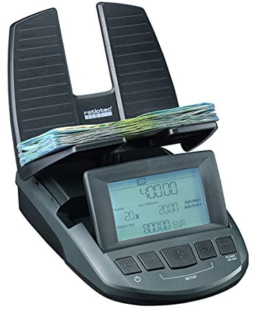 ratiotec Geldwaage RS 2000 – Zählt die ganze Kassenlade! Banknoten und Münzen mit nur einer Maschine!