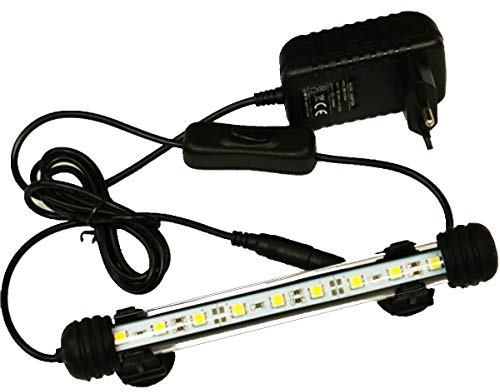 MPANDA LED Éclairage Aquarium Lampe, LED Aquarium Light (Blanc 18cm)