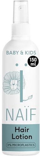 Naïf Spray Démêlant Facile Bébé & Enfant – Hydratant, aux ingrédients naturels, sans silicone, anti-frisottis, spray après-shampooing sans rinçage – 150 ml