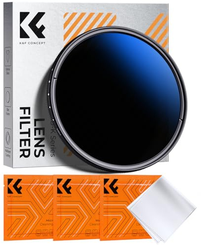 K&F CONCEPT 77mm Variable ND Lens Filter ND2-ND400 (1-9 Stops) 18 Multi-Layer Coatings Adjustable Neutral Density Ultra Slim Lens Filter for Camera Lens (K-Series)